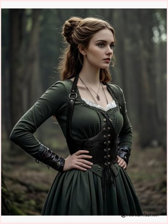 Renaissance Leather Corset Belt Medieval Viking Cinch Belt Women Steampunk main image 6
